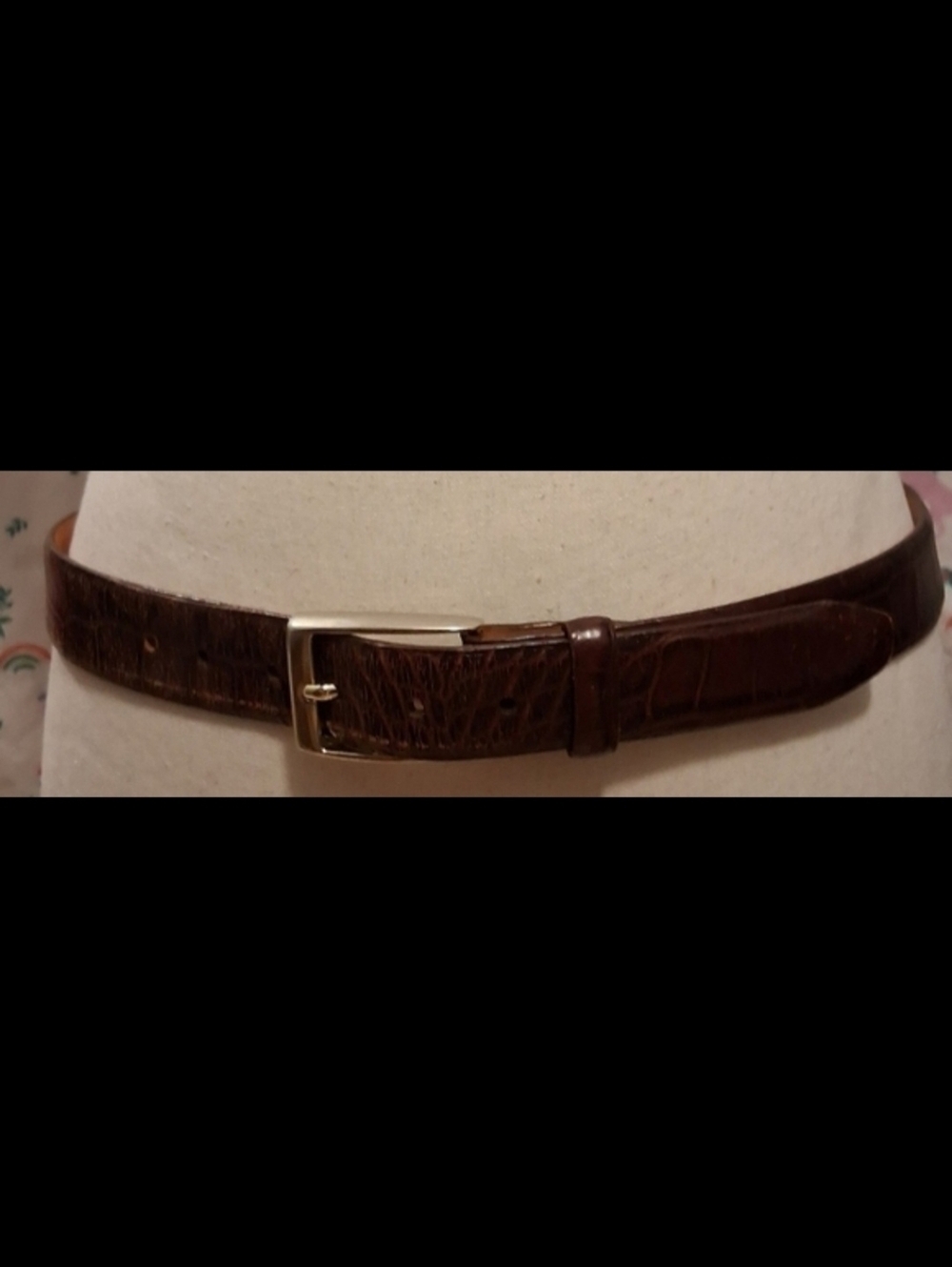 Martin Dingman Mocha Alligator Emboss Leather Casual Business Everyday Belt 45in